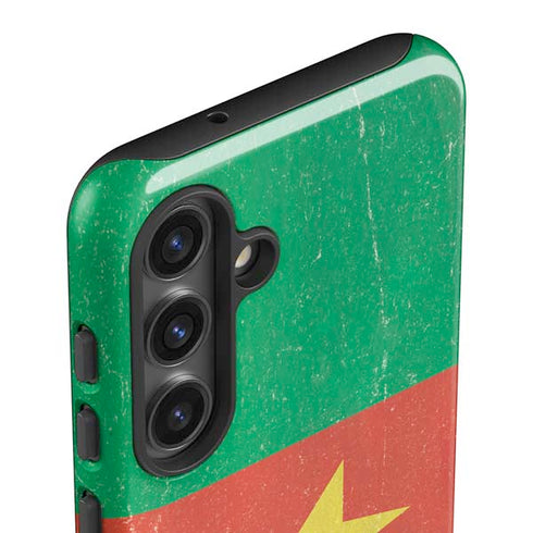 Cameroon Flag Distressed Galaxy S25 Impact Case